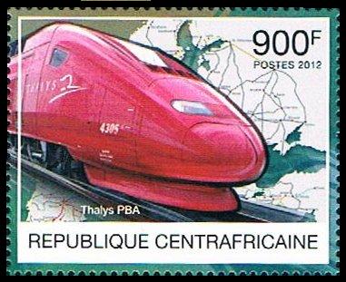 Central African Republic Stamp with Thalys, 2012