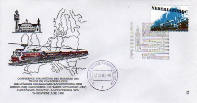 FDC: Conference of Passenger Rail Transport Companies about rates, The Hague, 17-24 September, 1980