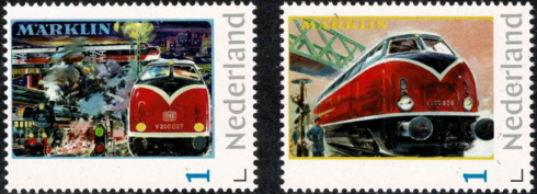 2021, Dutch personalized stamps with Märklin catalogue covers
