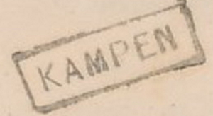 Dutch railway stop postmark