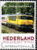 year=2015, Dutch personalized stamp with international train