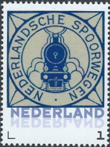 year=???, Dutch personalized stamp with railways fastening seal