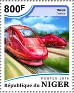 year=2018, Niger Stamp with Thalys