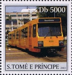 year=2003, St. Thomas and Princip Stamp with tram