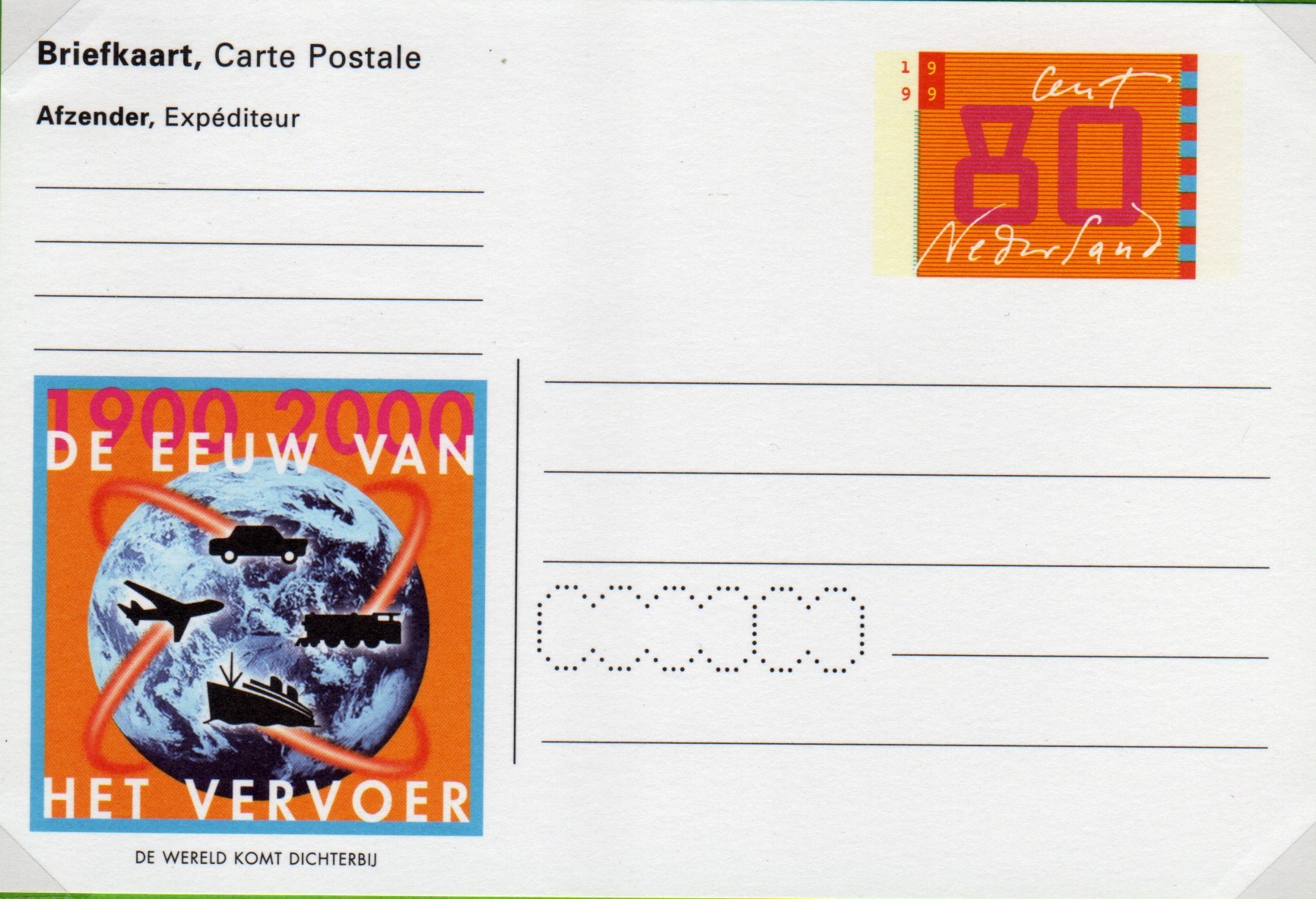 Dutch postcard 1999 millennium series