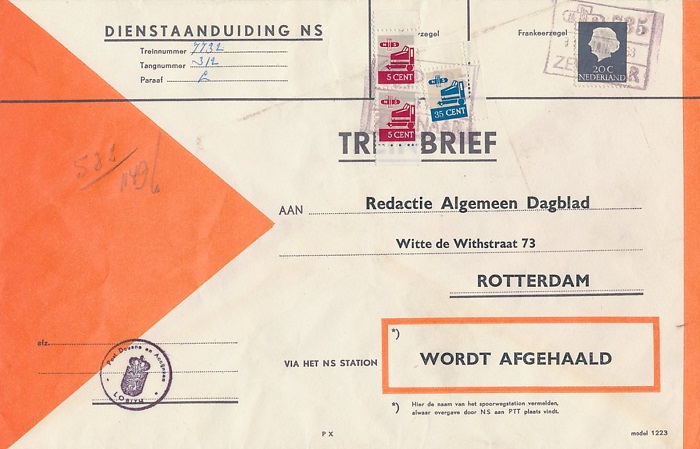 Dutch railway letter