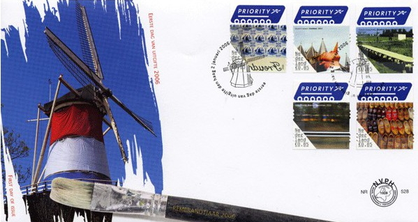 FDC: 5 outside The Netherlands, 2006