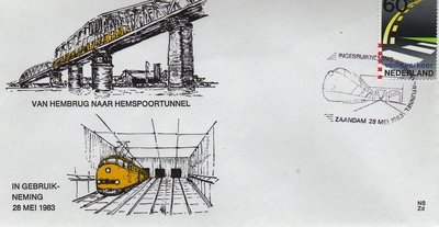FDC: Opening of Hemspoor railway tunnel, 28 May 1983
