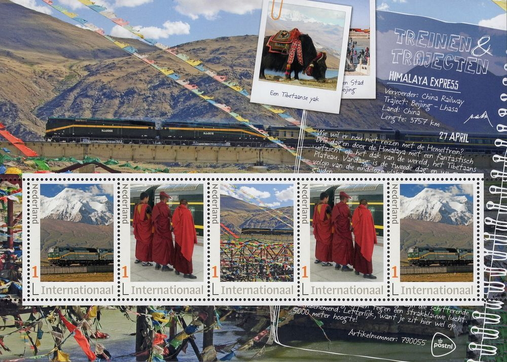2021, Dutch stamp sheet Himalaya Express