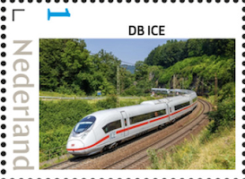 2023, Dutch personalized stamp with foreign train