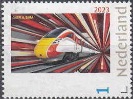 2023, Dutch personalized stamp with train