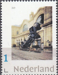 year=???, Dutch personalized stamp with train accident