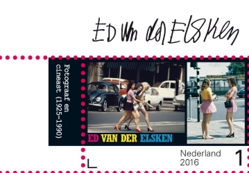 year=2016, Dutch stamp with Ed Van der Elken's photograph with girls and tram - NVPH: 3416