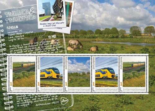 year=2019, Dutch personalised stamp with Flevorailway