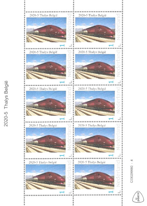 2020, NVPH: ---, personalised stamp: Thalys