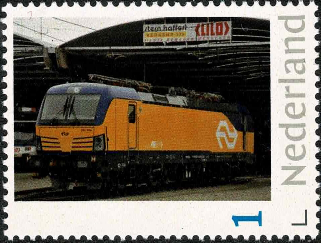 year=2021, Dutch personalized stamp with NS Vectron IC