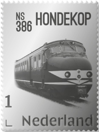 2022, NVPH: ---, silver stamp with train