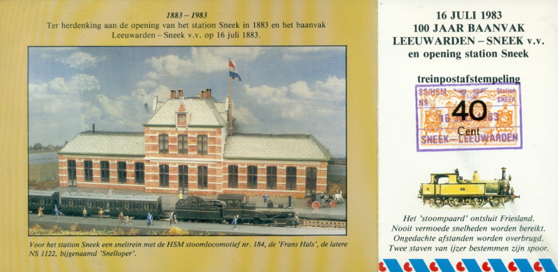 100 years railway line Leeuwarden - Sneek, cinderella