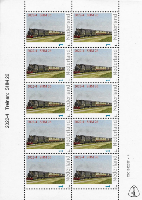2022, NVPH: ---, personalised stamp with train