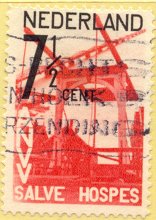 year=1932, Dutch stamp with Moerdijk railway bridge - NVPH: 246