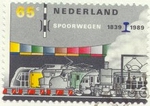 year=1989, Dutch stamp with locomotives line-up - NVPH: 1431