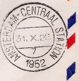 Dutch railway station postmark